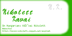 nikolett kavai business card